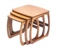 A nest of three teak occasional tables by Nathan, mid 20th Century.