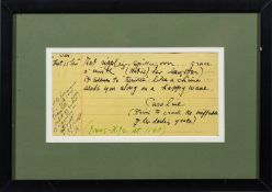 Joseph Cornell (American, 1903-1972) - Letters to Victoria from Joseph, 26 x 18cm, 38 x 30cm framed,