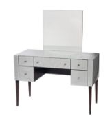 A glass and ebonised wood 'Charlie' dressing table by Knowles and Cristou, modern.