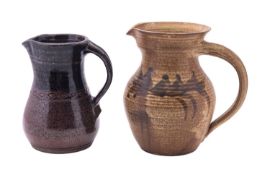 Margaret [Marg] Hall Winton Pottery [Contemporary] a stoneware jug with an incised band under a