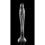 A Daum clear glass Madonna and Child, diamond point etched to base Daum France, 30cm high.