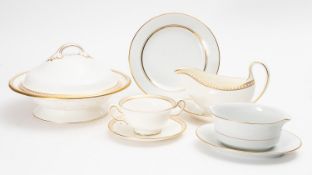 A Wedgwood white and gilt bone china par
