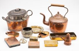 A collection of domestic metalware, 19th