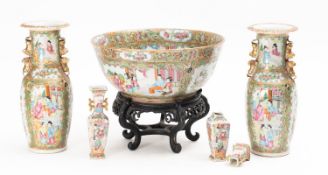 A group of Chinese Canton famille rose p