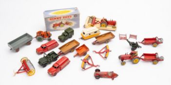 A Dinky Toys Farm Tractor and Hay Rake 3