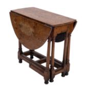 An oak gateleg table of small size, 19th