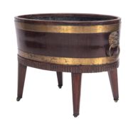 A George III mahogany and gilt brass mounted cellaret,