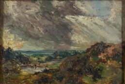 Winifred Roowe (?) after John Constable (1776-1837) - 'Hampstead Heath' - Oil on board - Unsigned,