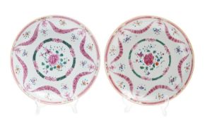 A pair of Chinese Export famille rose dishes,