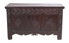 An oak coffer,