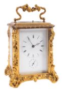 Japy Frères Paris a decorative cast-brass carriage clock
