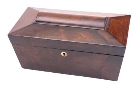 A Regency rosewood tea caddy,