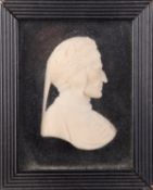 A Continental patinated metal portrait profile,