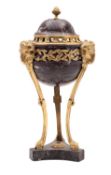 A marble and gilt bronze mounted brule-parfum in Louis XVI taste,