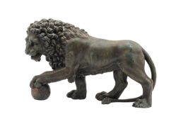 After Flaminio Vacca (Rome, 1538 - 1605), a patinated bronze model of a Medici Lion,