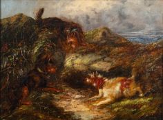 19th Century British school in the manner of George Armfield (1808-1893) - Three terriers - Oil