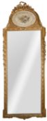 A pair of Substantial Victorian giltwood and composition framed trumeau pier mirrors,