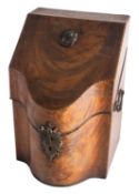 A George III mahogany knife box,