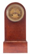 A French mid-Victorian walnut mantel clock the eight-day duration movement having a silk-suspension