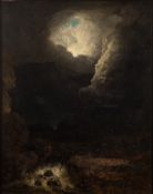 19th Century British school - A stormy landscape, thought to be Gordale Scar,