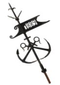 A Victorian wrought iron weathervane,