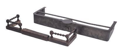 A Regency wrought iron fender, early 19th century;