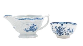 A small group of First Period Worcester and Caughley porcelain,