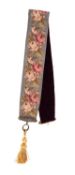 A Victorian Berlin woolwork and gilt metal mounted bell-pull,