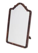 A tortoiseshell veneered and ivory banded dressing table mirror,
