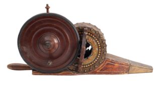 A set of Victorian painted wood and brass mounted mechanical bellows,