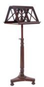 A Regency mahogany duet stand,