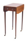 A George III mahogany drop-leaf 'lamp table',