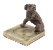An Austrian bronze mounted onyx cendrier,