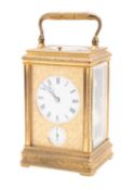 Drocourt, Paris an engraved Cannalee carriage clock