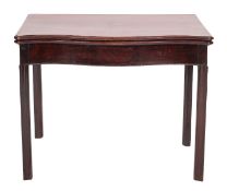 A George III mahogany card table,