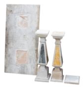 A marble conservatory or garden table,