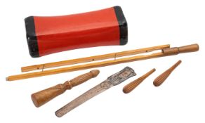 A small group of carved treen items,