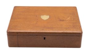A stained hardwood veneered humidor by Dunhill,