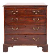 A George III mahogany bachelor's chest of drawers,