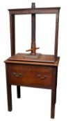 A George III oak press table,