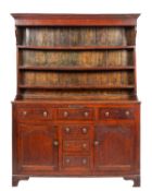 A George III oak dresser,