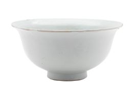 A large Chinese bluish-white glazed bowl, Shu/fu marks with everted rim,
