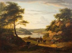 Philip Hutchins Rogers (British, Plymouth, 1794-1853 Lichtenthal) - On the River Dart,