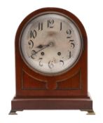 Winterhalder & Hoffmeier, Schwarzenbach, a mahogany quarter-striking mantle clock