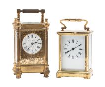 Two timepiece carriage clocks to include Charles Frodsham,