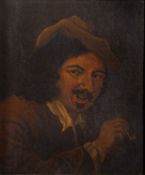 20th Century in the 17th Century Dutch manner - Study of a jovial gentleman with a pipe - Oil on
