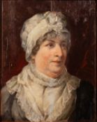 19th Century British school - Study of a lady - Oil on canvas laid on ply board - Unsigned - 50