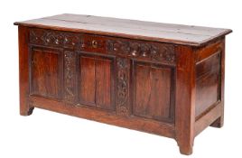 An oak coffer,