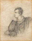 S Allman (19th Century school) after Richard Westall (1765-1836) - A study of Lord Byron,