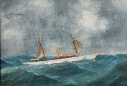 Antonio Di Simone (Italian, 1857-c1907) - 'R.Y.S Miranda'